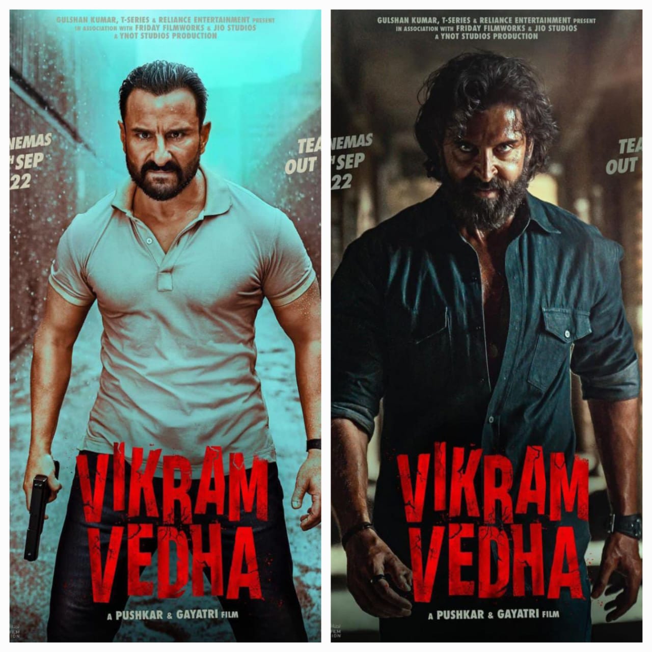 Hrithik Roshan & Saif Ali Khan starrer Vikram Vedha's teaser released