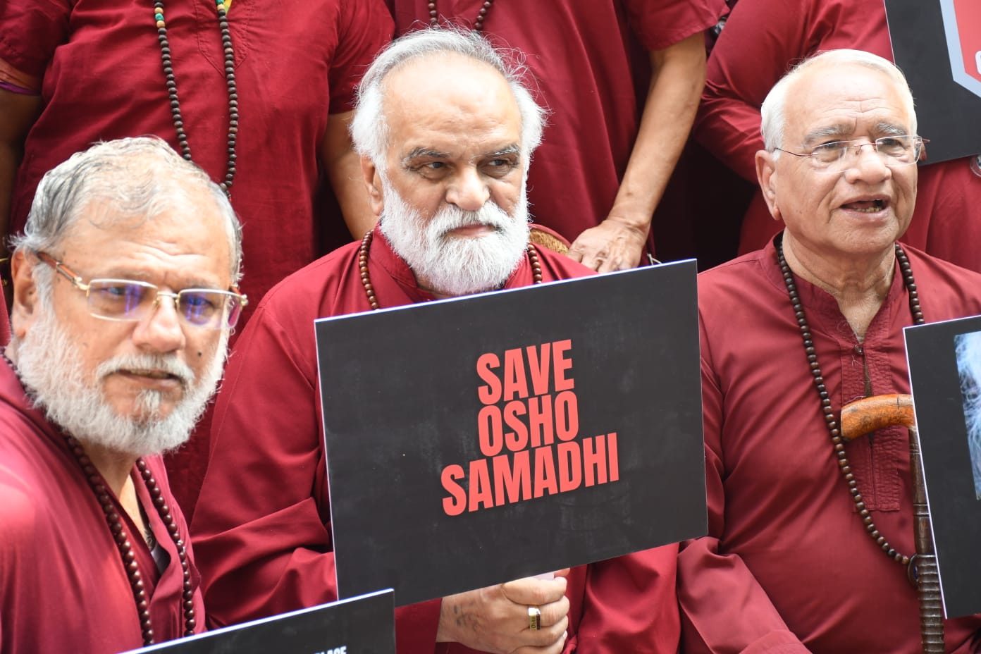 Peaceful protest against the current management of Osho Ashram’s  sale proposition for about 9800 sq. m (little over 2 acres ) situated inside the premises of OSHO International, Koregaon Park, Pune