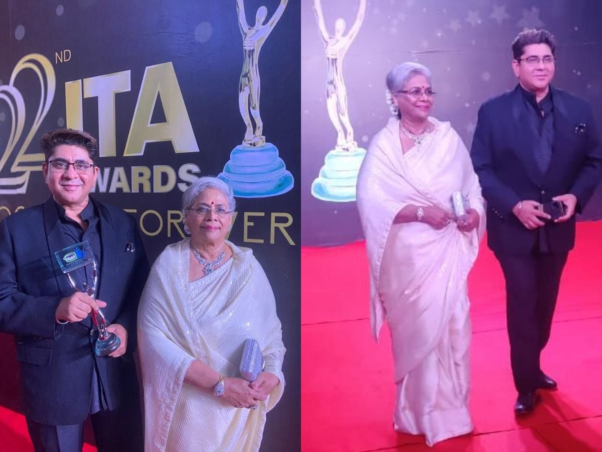 Rajan Shahi honoured with the Scroll of Honour at ITA 2022, receives it with his mother Deepa Shahi
