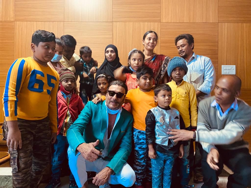 Actor Jackie Shroff the brand ambassador for Thalassemics India spends quality time with Thalassemia kids and their families at Sankalp India Foundation in Banglore