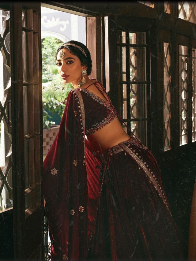 Sobhita Dhulipala gives royal burgundy lehenga look in this Mughal attire!