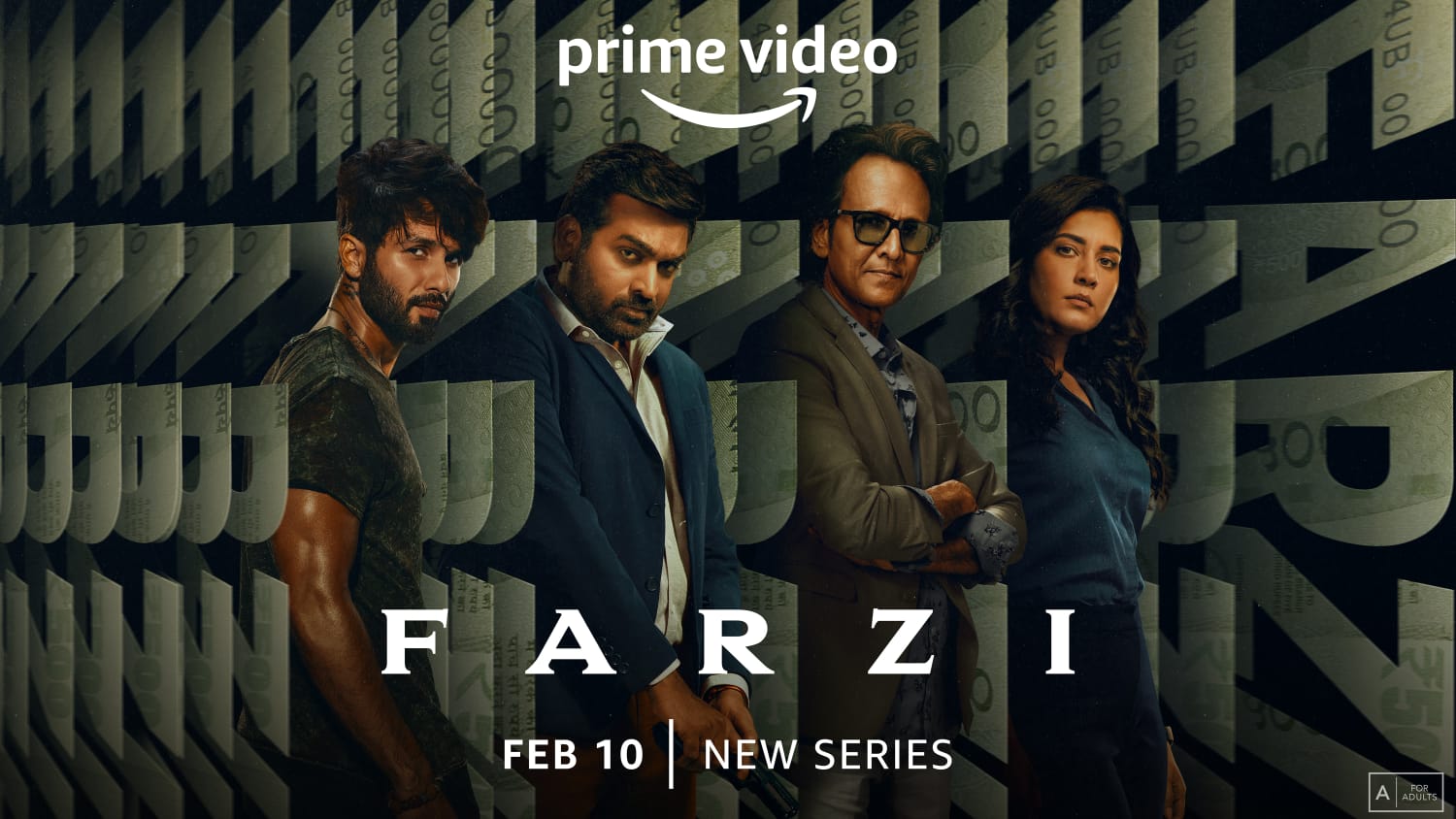Prime Video unveils an intriguing motion poster featuring the lead cast of the upcoming crime thriller, Farzi