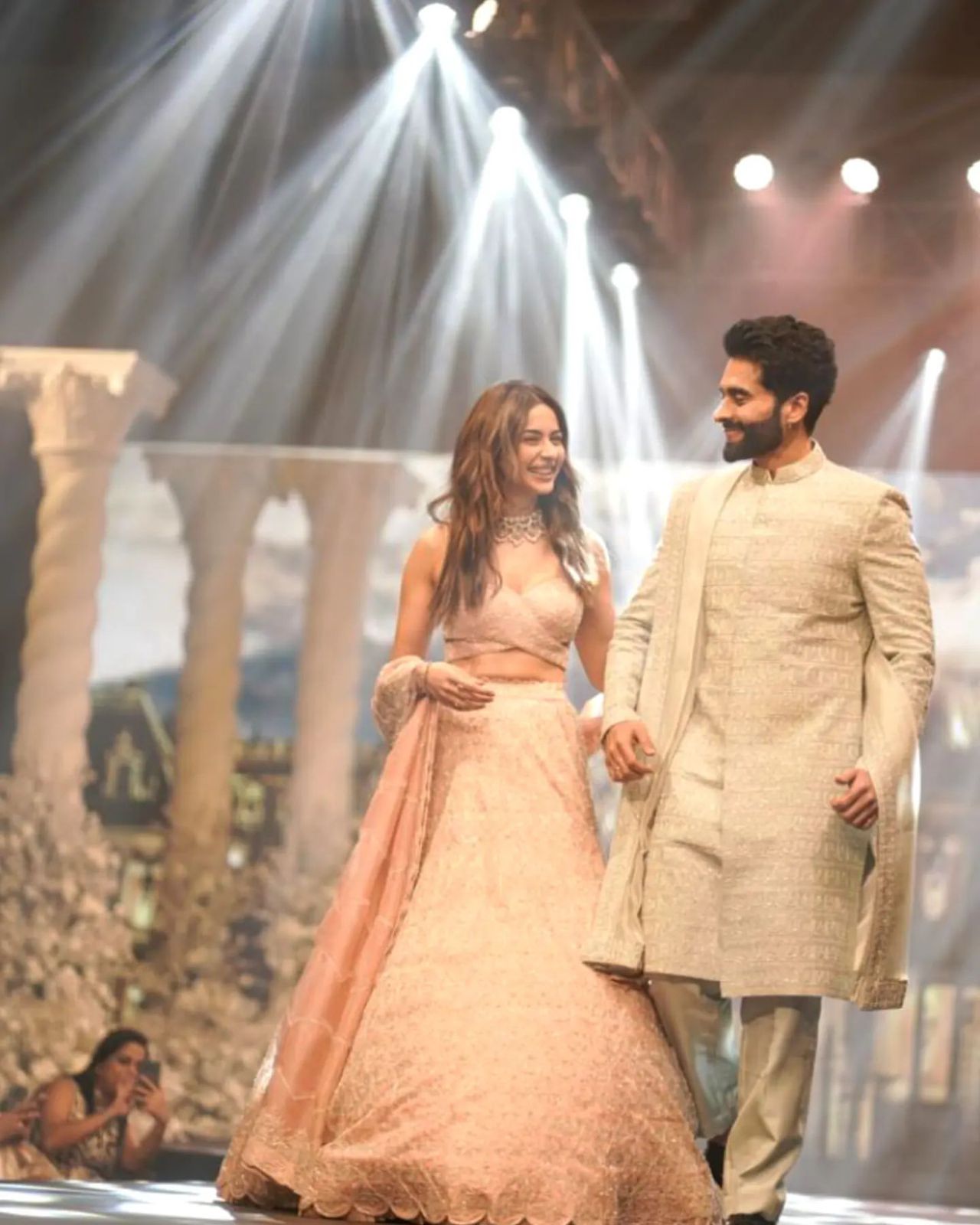 Jackky Bhagnani and Rakul Preet come together on stage for the first time to walk the ramp for a fundraiser