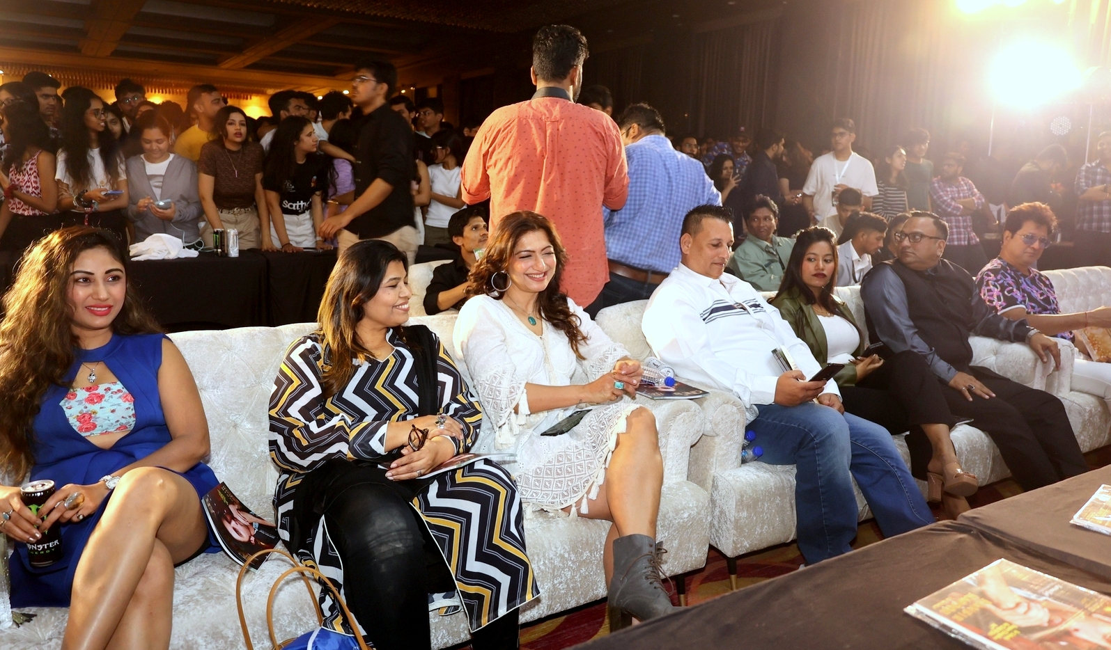 Cinebuster's Ronnie Rodrigues Presents NMIMS Youth Fest "Sattva 2023" as Guest of Honor Nisha Verma, Tariq Baray, Fazil Qureshi, Aarti Nagpal, Pankaj Berry, Mini Bansal and Bobby Vats at the closing ceremony