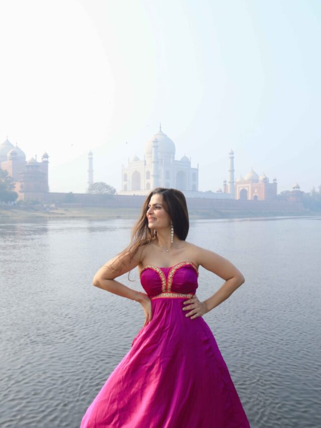 Actress Aastha Rawal visits historic Taj Mahal Agra