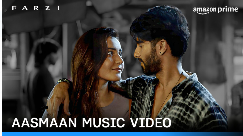 Prime Video releases romantic track "Aasmaan" from hit series "Farzi" starring Shahid Kapoor and Raashii Khanna.