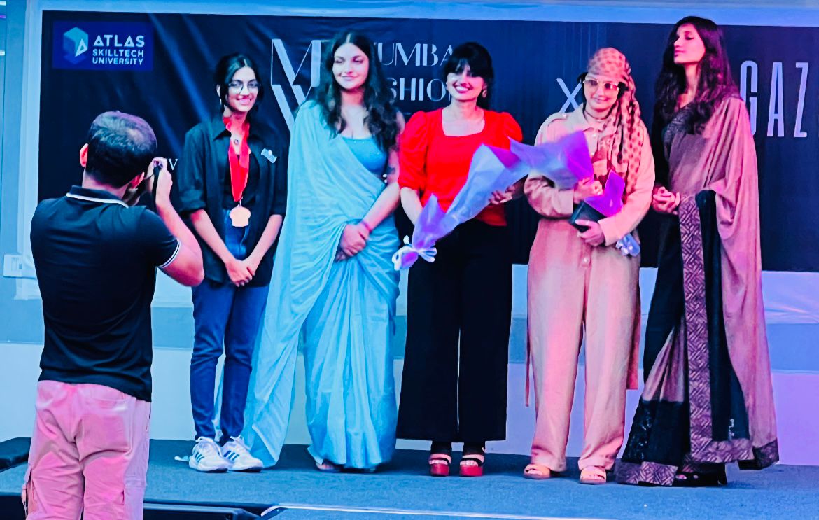 The ramp opens up with Manisha Ranawat and Leslie Tripathy’s showstopper act at Mumbai Fashion week