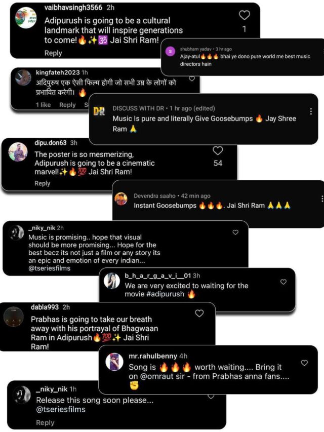 All praise for Jai Shri Ram audio that released by Team Adipurush, wanting fans eagerly waiting for the full version