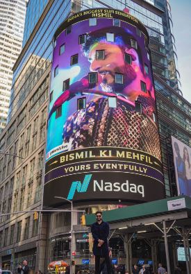 Indian Sufi Sensation 'Bismil ki Mehfil' Illuminates Times Square Billboard, Celebrating Global Success