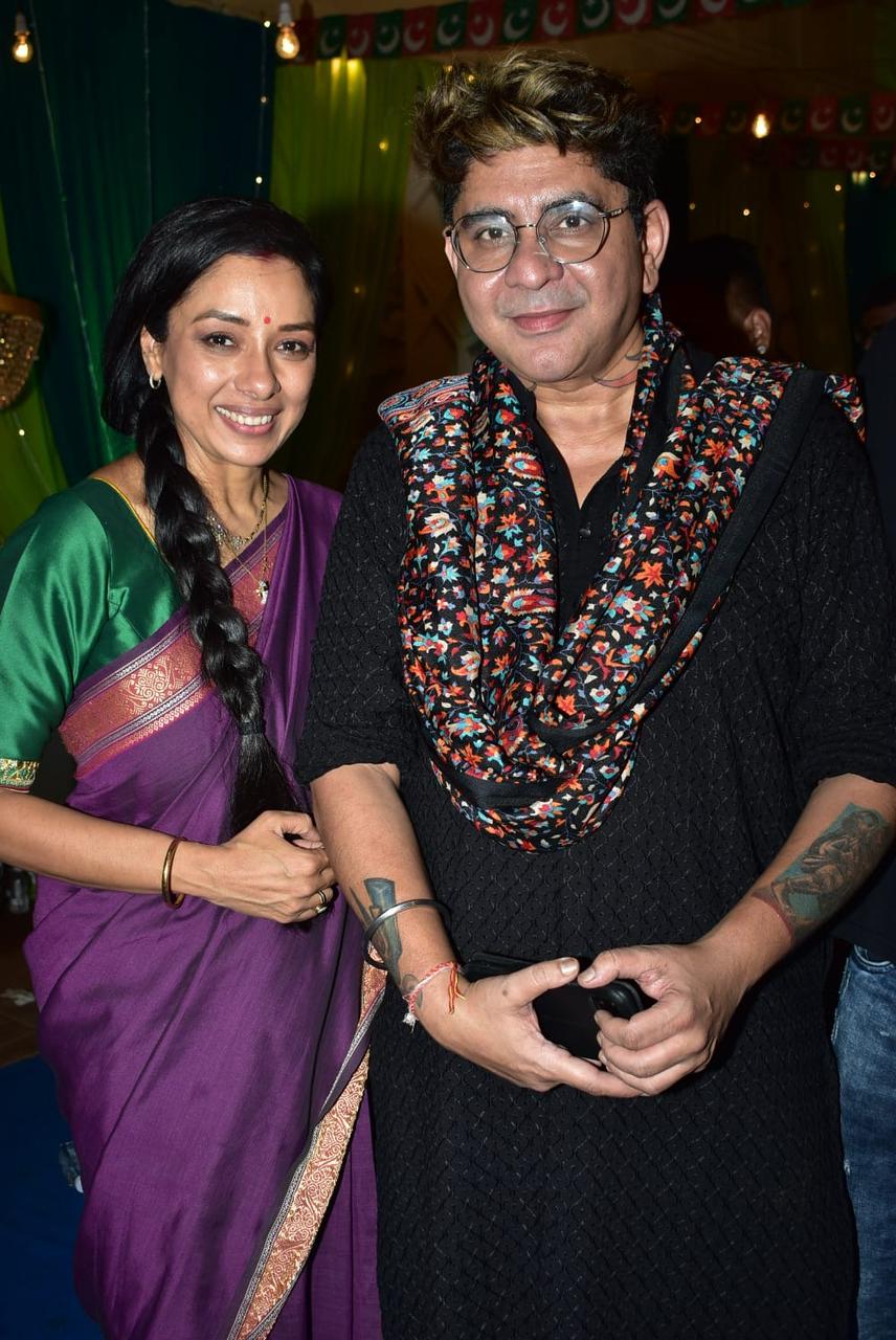 "Rupali Ganguly's Heartfelt Appreciation for Producer Rajan Shahi: Celebrating Ganesh Chaturthi Together"