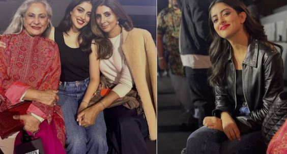 Navya Naveli Nanda's Paris Fashion Week Ramp Debut Leaves Shweta Bachchan and Jaya Bachchan in Tears