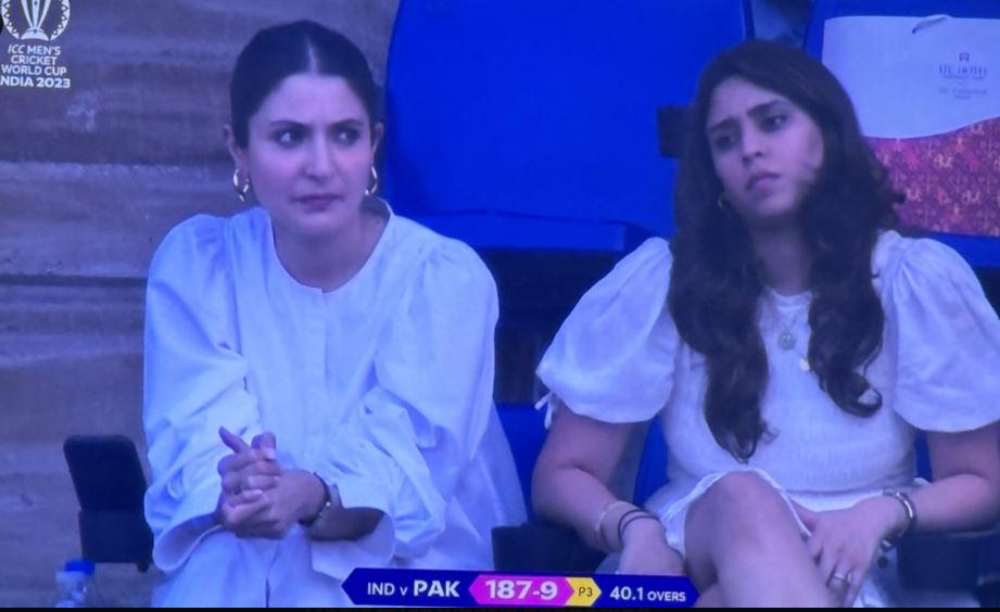 "Anushka Sharma and Ritika Sajdeh's Enigmatic Expressions: What's Behind Their Reactions at India Vs Pakistan Match?"