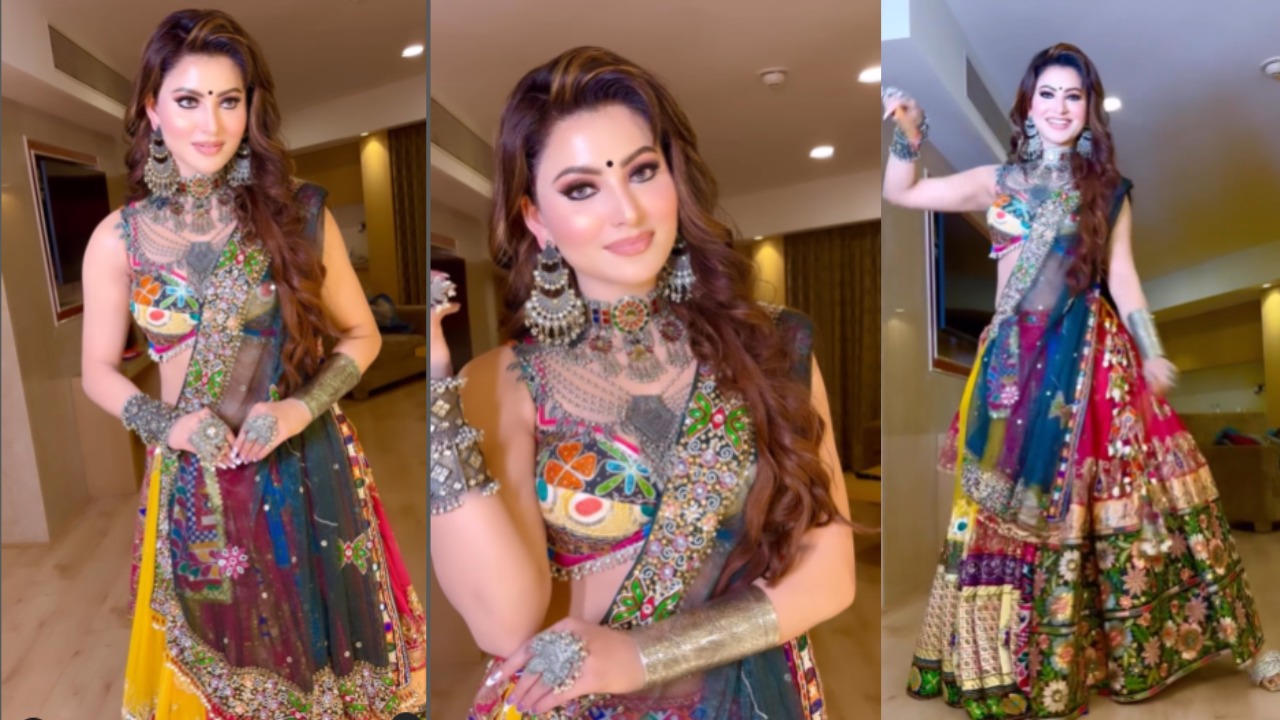 Urvashi Rautela Stuns in Gujarati Chanya Choli Look