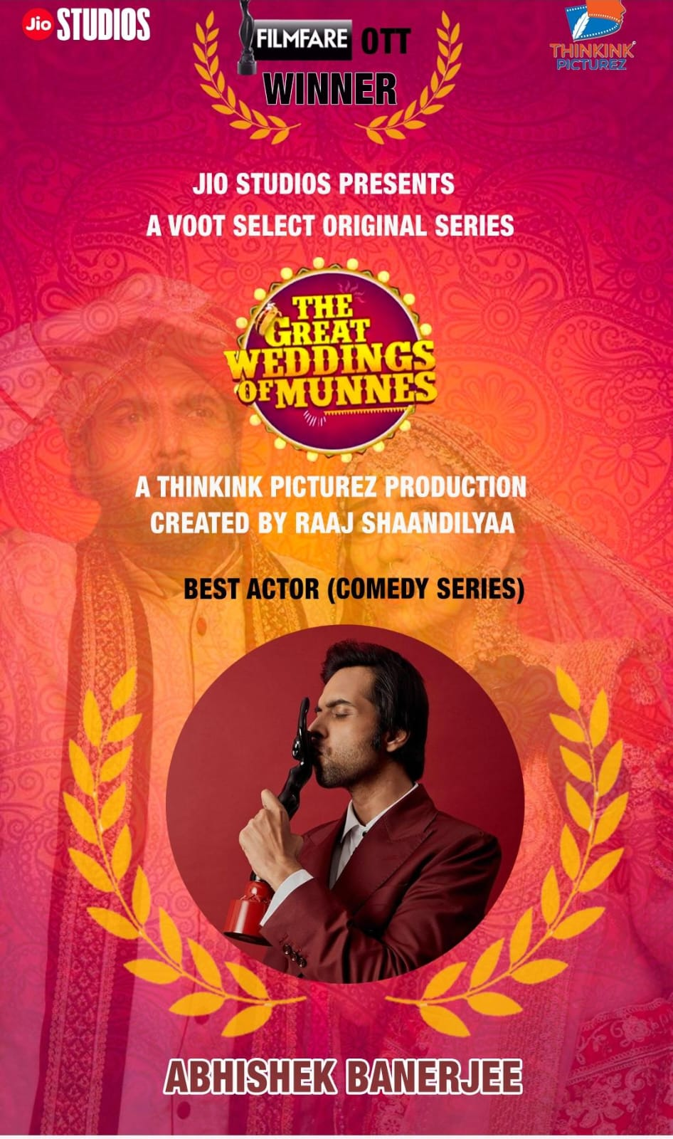 "The Great Weddings of Munnes: A Triumph at Filmfare OTT Awards 2023 Signals a New Era for Thinkink Picturez"