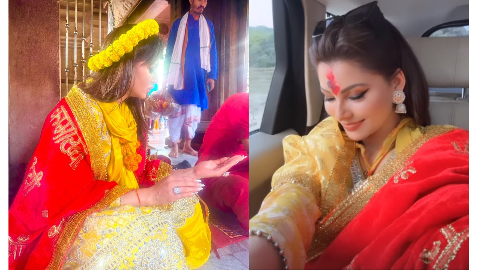 "Urvashi Rautela's Spiritual Sojourn: Seeking Blessings at Kamakhya Temple"