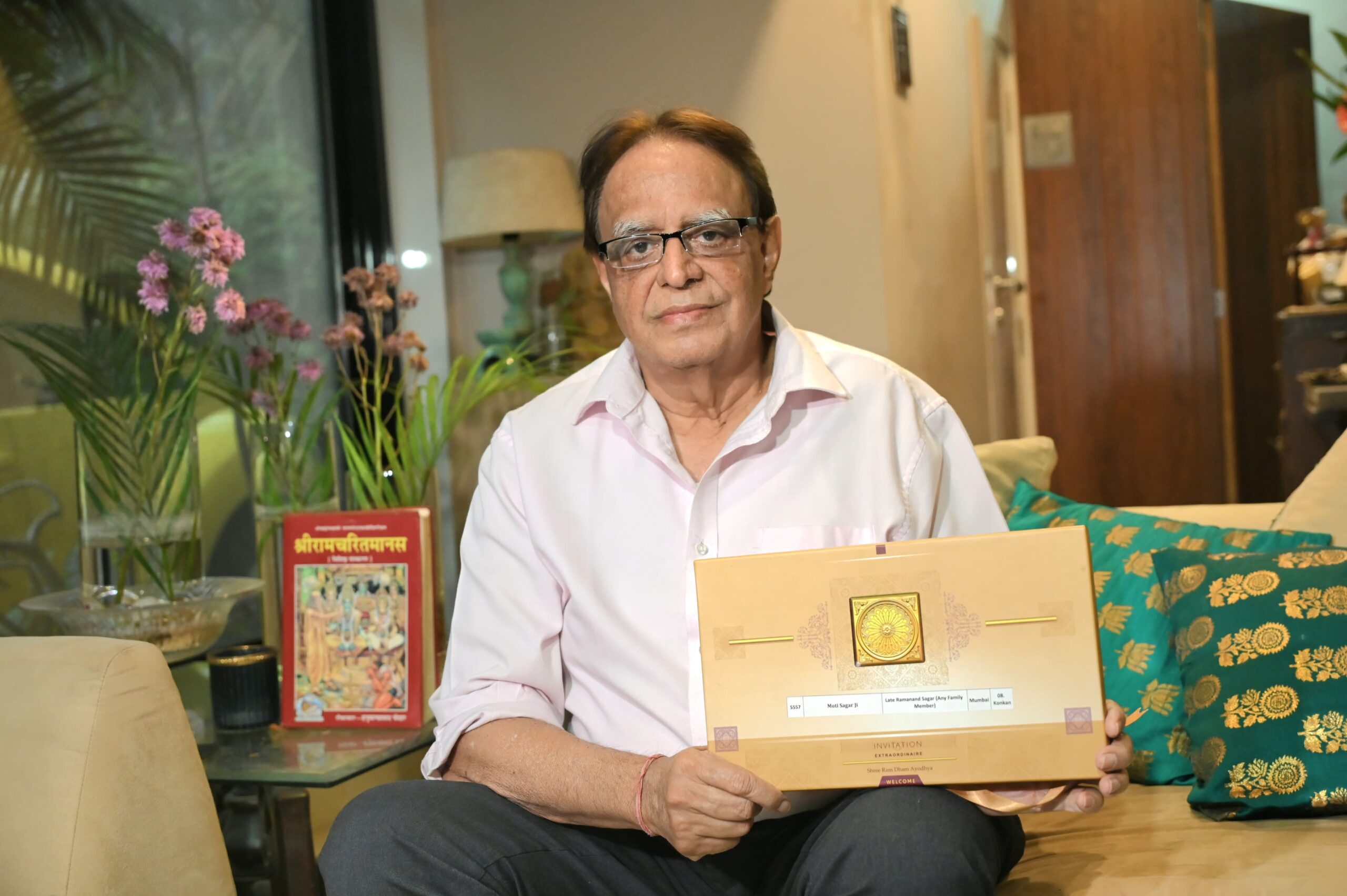 Renowned Series Director Shri Moti Sagar, Youngest Son of Late Dr. Ramanand Sagar, Receives Exclusive Invitation to Ram Temple Consecration Ceremony