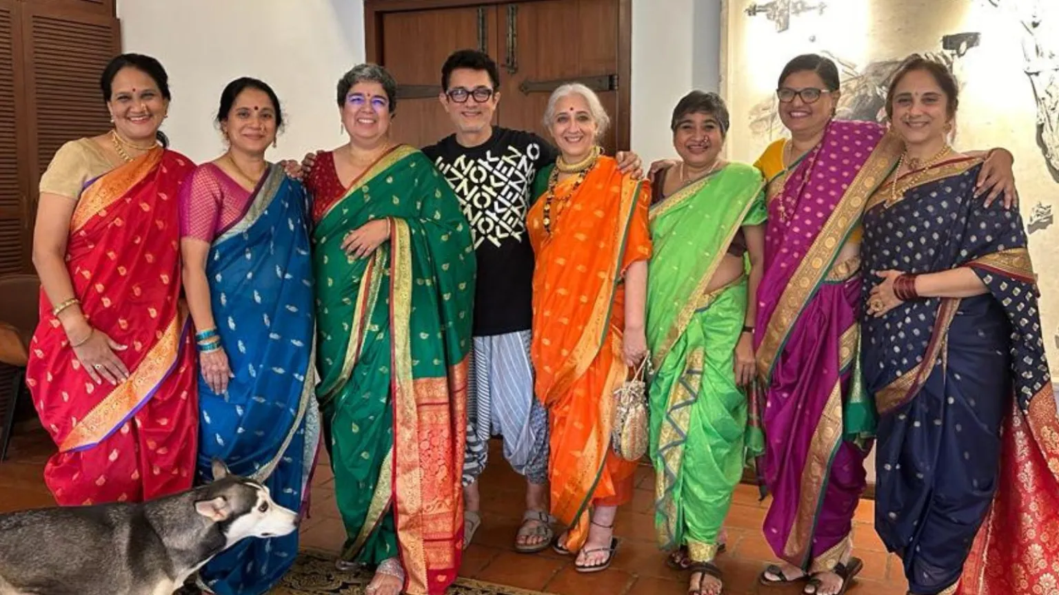 "Aamir Khan's Graceful Nod to Maharashtrian Traditions: Unseen Picture Reveals Heartwarming Moments at Ira Khan's Wedding Celebrations"