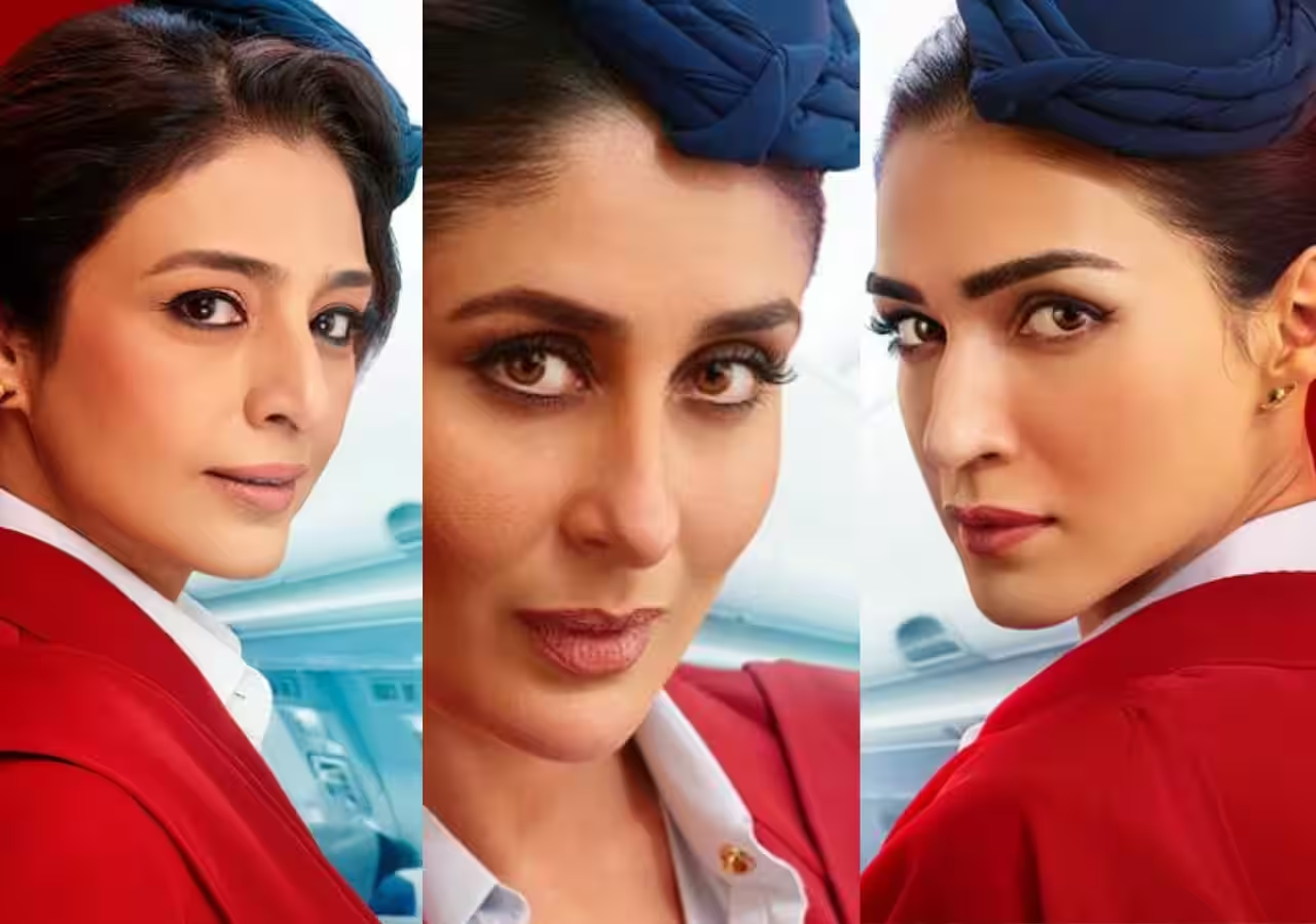 "Crew First Look Unveiled: Kareena Kapoor Khan, Kriti Sanon, and Tabu Ready for an Unforgettable Ride"