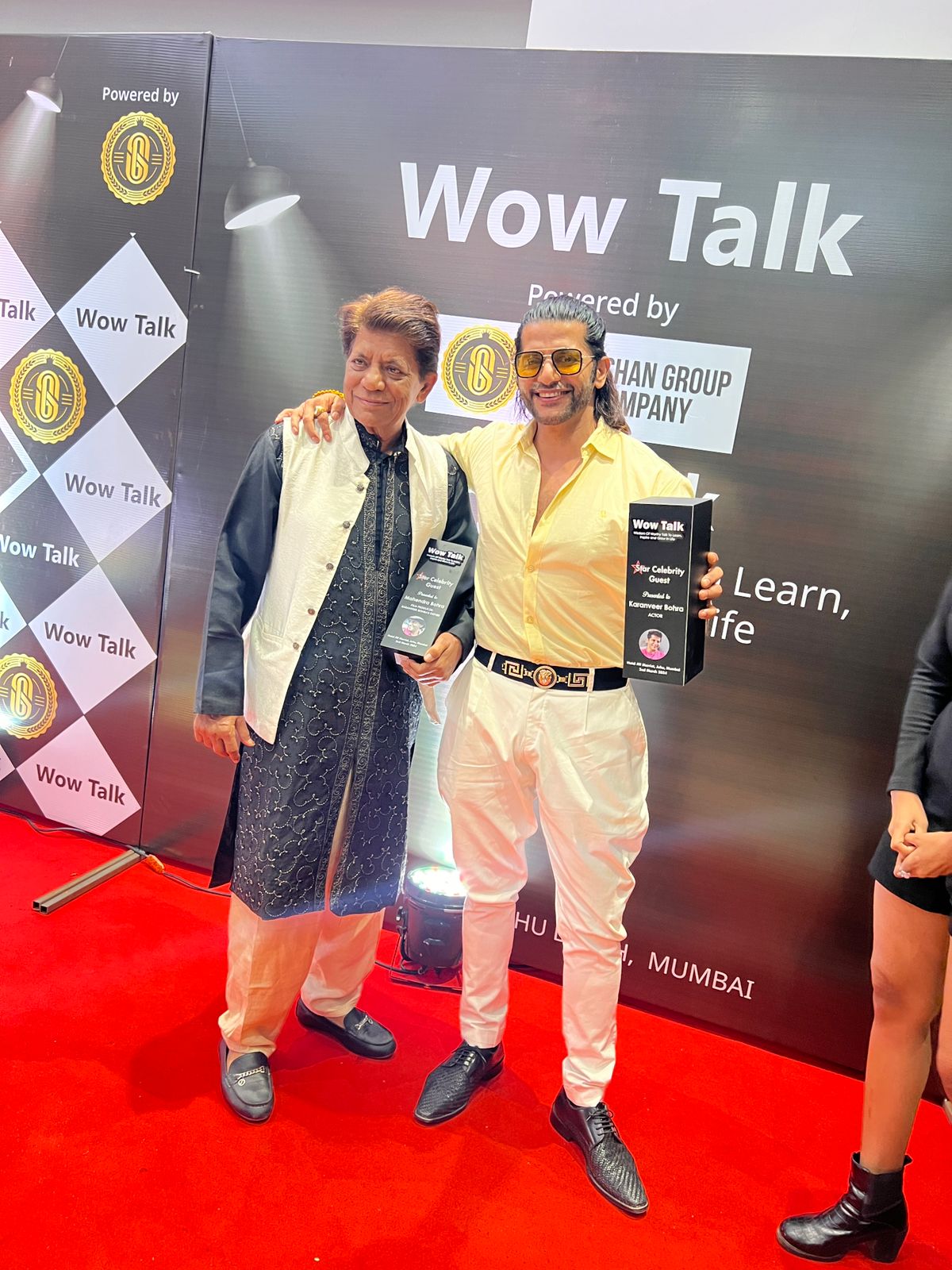 Karanvir Bohra and Father Mahendra Bohra Honored for Outstanding Contribution to Entertainment by Rajasthan Deputy CM