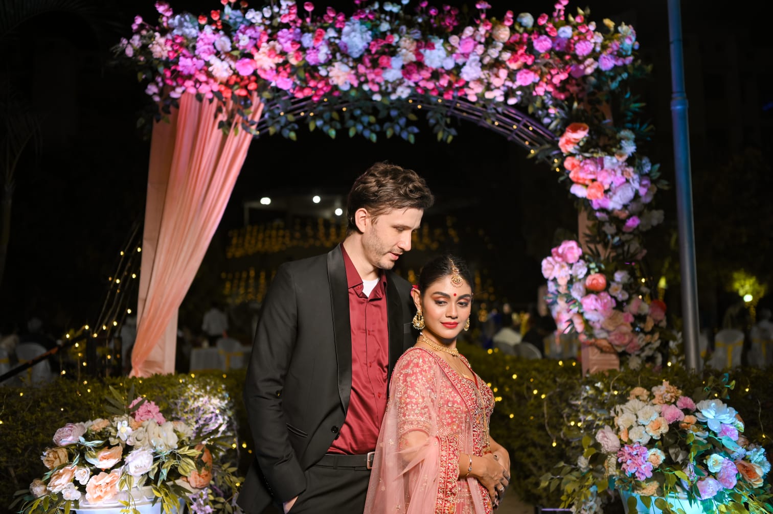 Sreejita De and Michael Blohm-Pape had a wedding reception in Kolkata