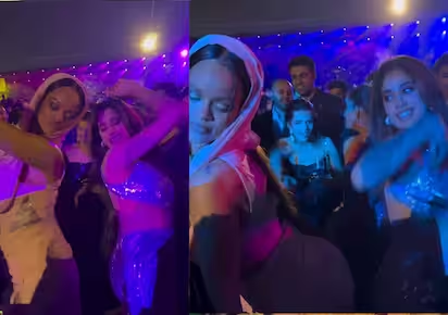 Anant Ambani-Radhika Merchant Pre-Wedding Spectacle: Rihanna and Janhvi Kapoor's 'Zingaat' Dance Steals the Show