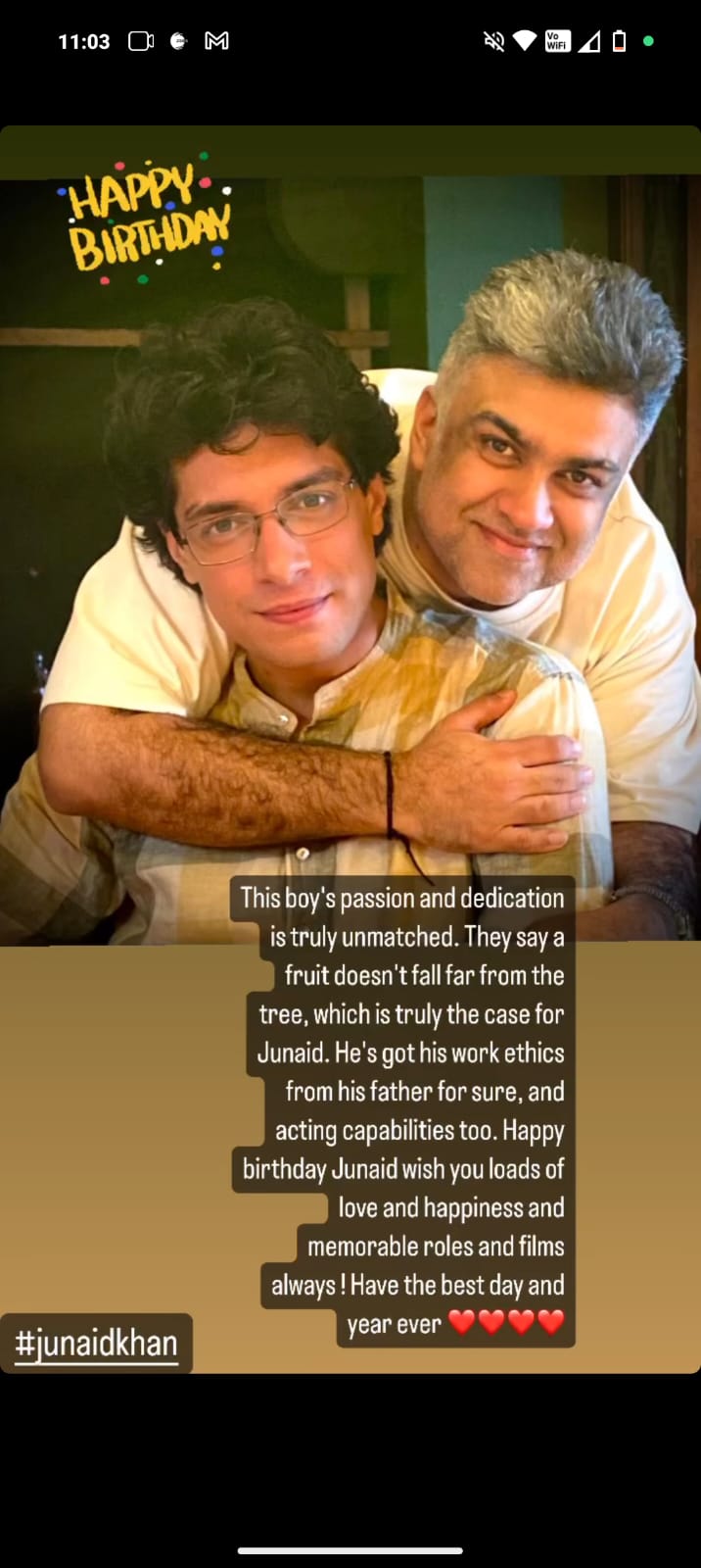 Director Siddharth P Malhotra drops an unseen pic with Junaid Khan on his birthday