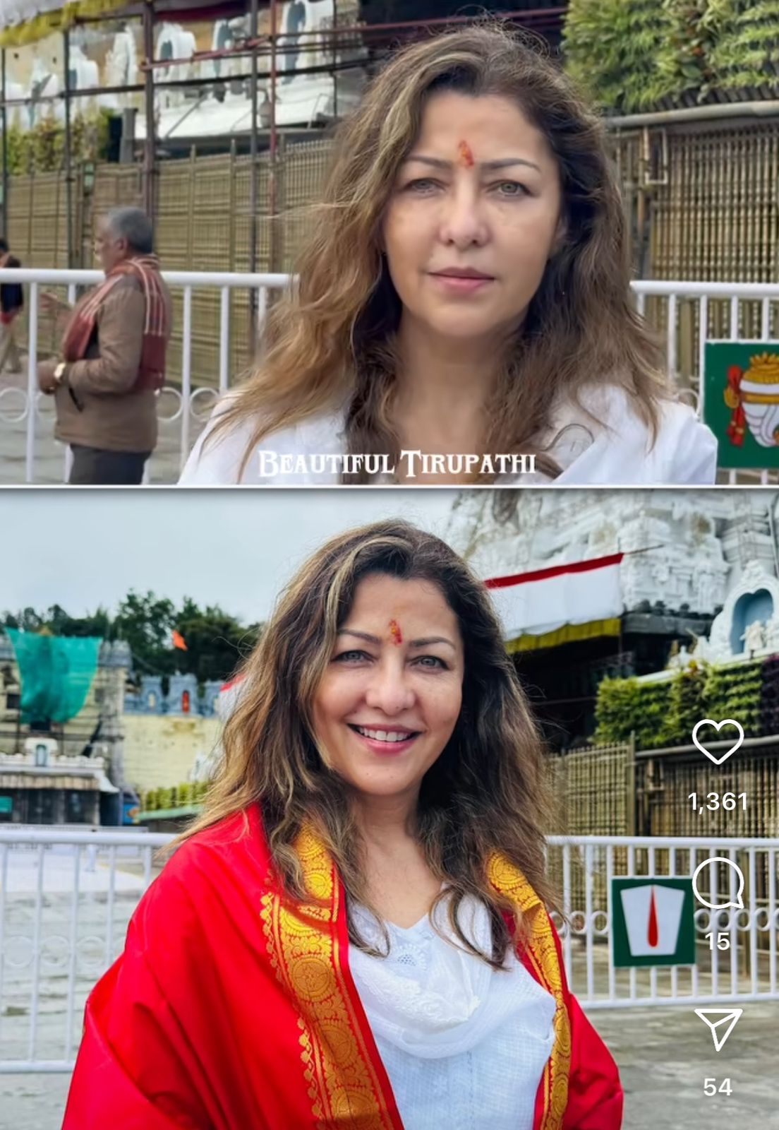 Watch: Aditi Govitrikar visits the auspicious Srivari temple at Tirumala, finds peace and solace in the company of the almighty!