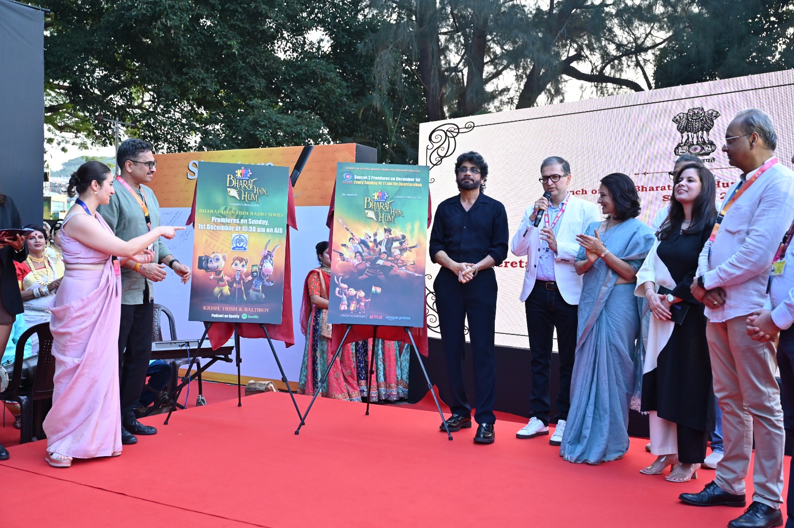 Nagarjuna launches Season 2 of the Celebrated Animated Series Krish, Trish, and Baltiboy: Bharat Hain Hum, at IFFI Goa