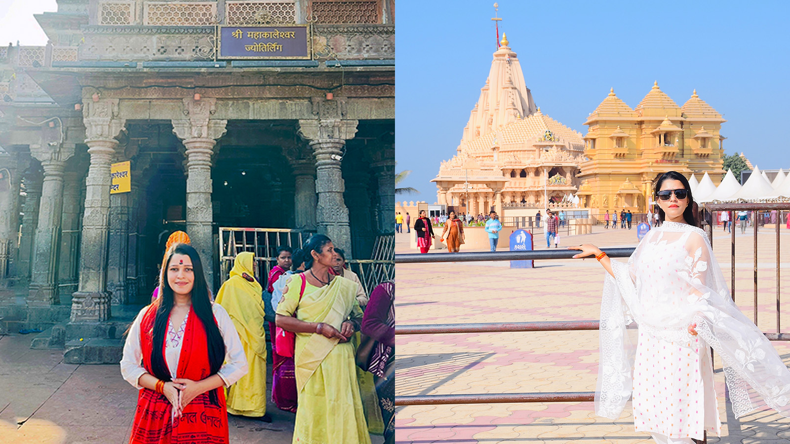 Shanaya Sharma Visits Shree Mahakaleshwar and Dwarkadhish Temples for Blessings Ahead of Ajab Gajab Ishq