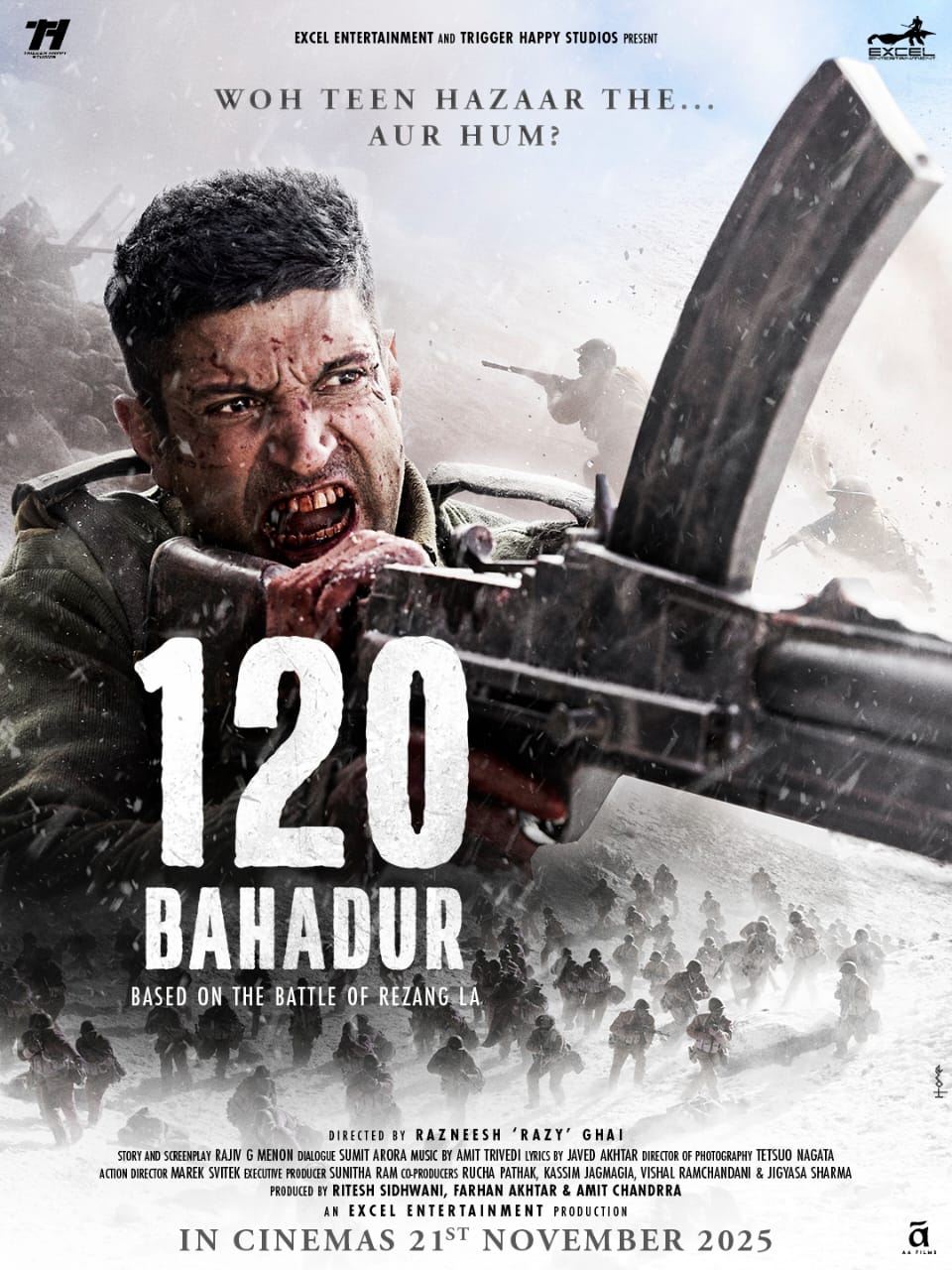 Excel Entertainment and Trigger Happy Studios Announce the Release Date of 120 Bahadur—Starring Farhan Akhtar, Hitting Theatres on 21st November 2025!