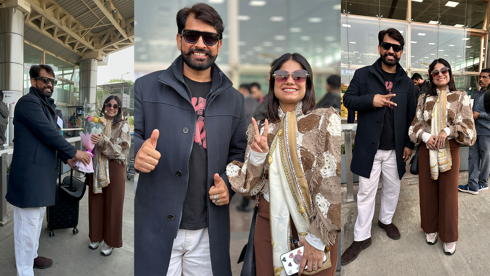 Jyotika Tangri Reaches Jaipur for Musical Shoot, Actor-Producer Honey Trouper Greets Her at the Airport