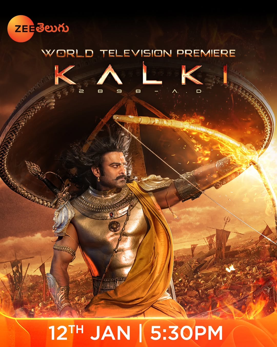 Zee Telugu to premiere global blockbuster Kalki 2898 AD in Telugu language on 12th January!