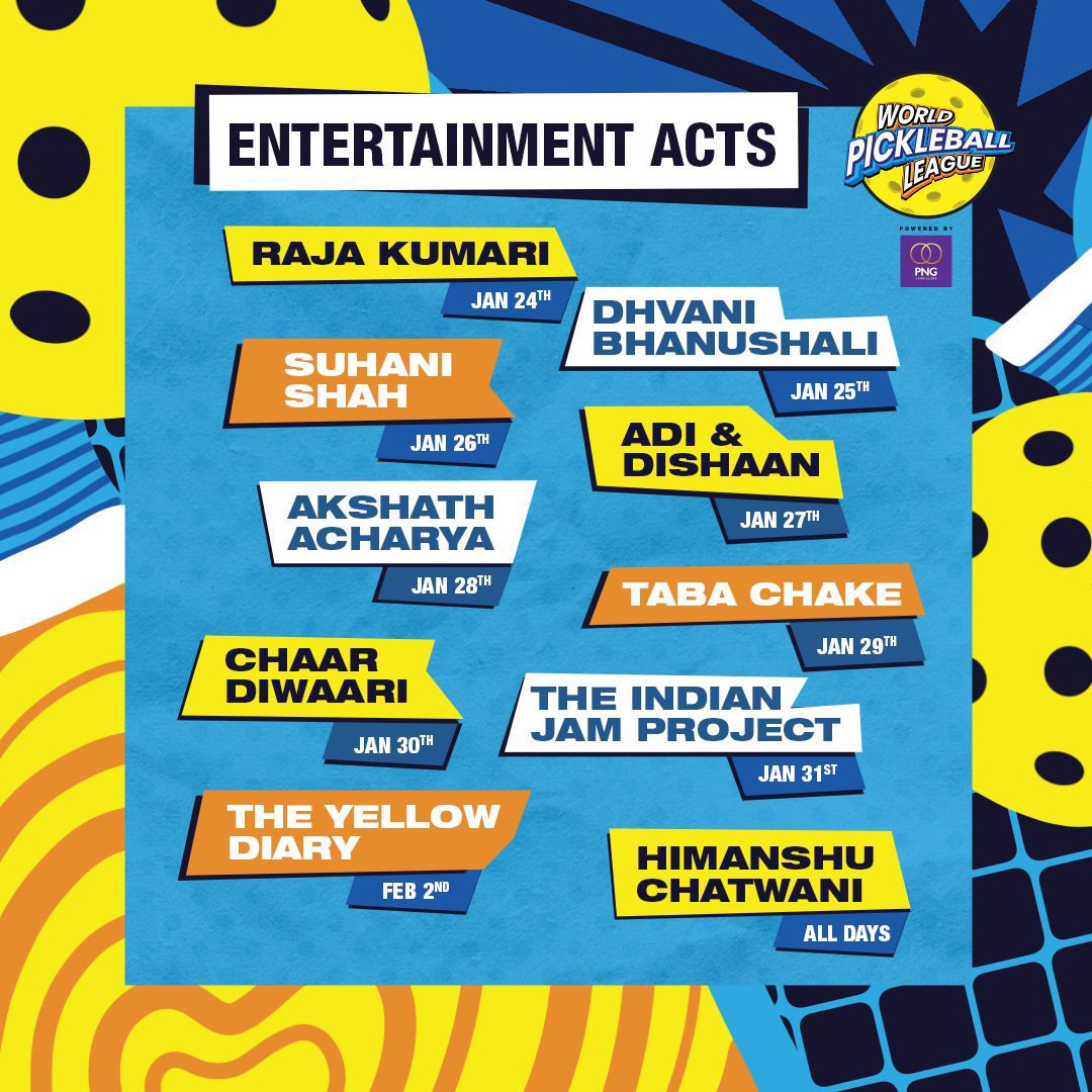 Dhvani Bhanushali, The Yellow Diary Among Star Performers at World Pickleball League; Tickets Live on Swiggy Scenes