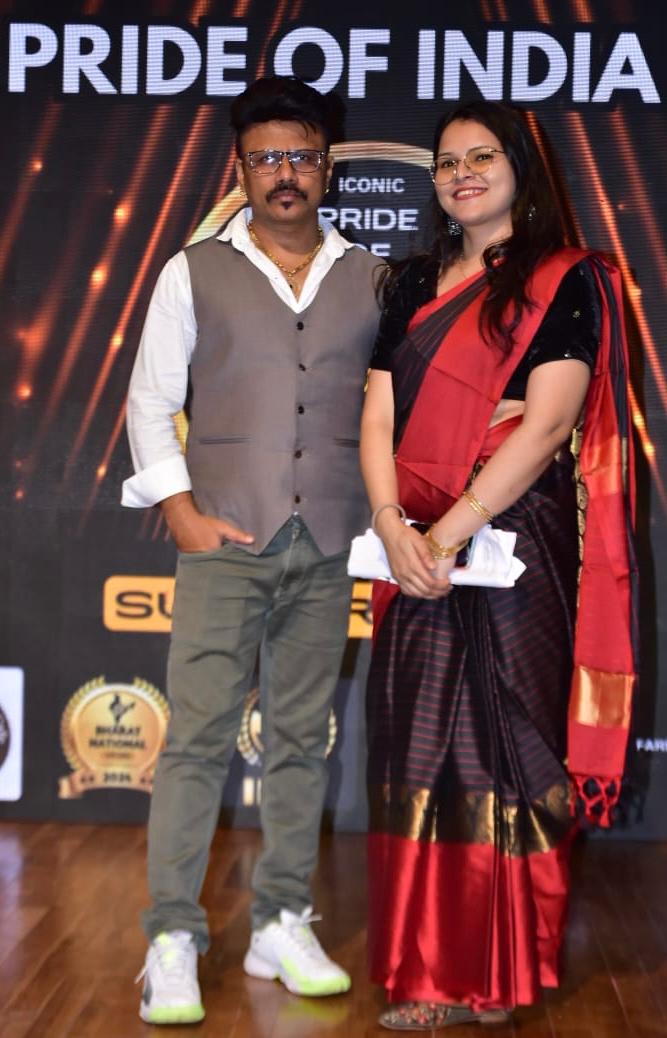 Iconic Pride of India Awards 2024 With Founder Mr. Vikrant More & Priya Jaiswal In Mumbai.