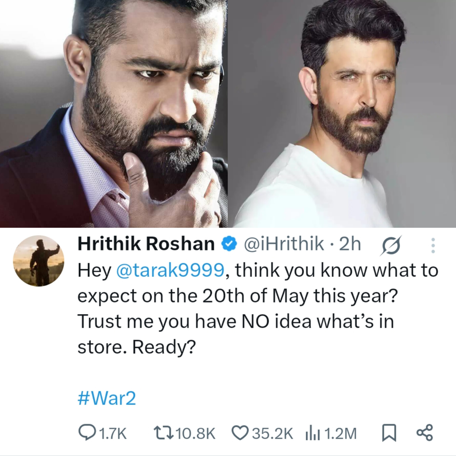 Surprise Alert! Hrithik Roshan Teases Jr NTR's Birthday Bash with War 2 Teaser
