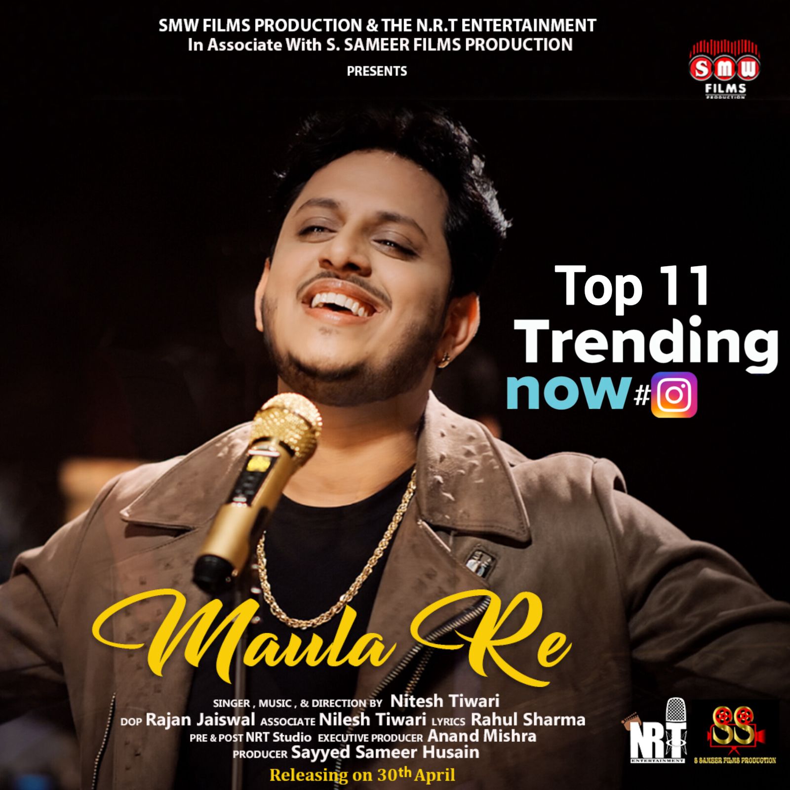 Nitesh Tiwari’s Song “Maula Re” Trends on Instagram’s Top 11 — A Heartfelt Thanks to Fans and Friends